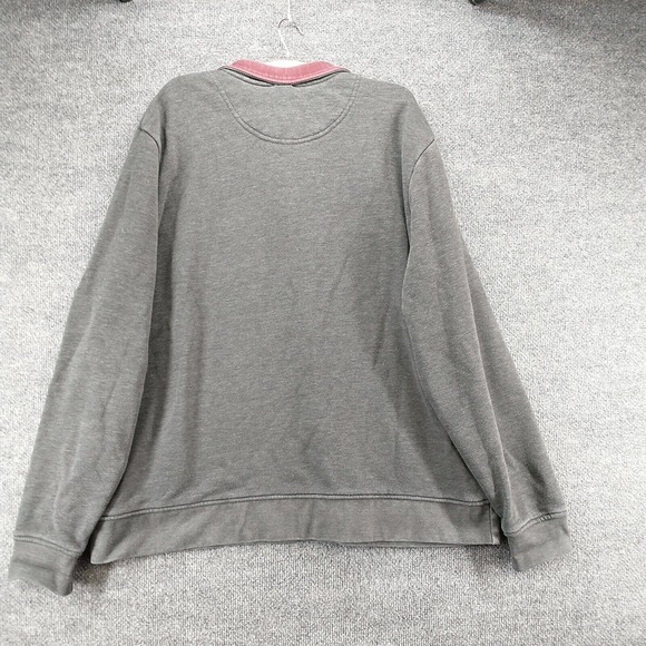 Orvis Men's Sweatshirt Gray 2XL 1/4 Zip Pullover Long Sleeve Comfort Collared - Picture 5 of 14